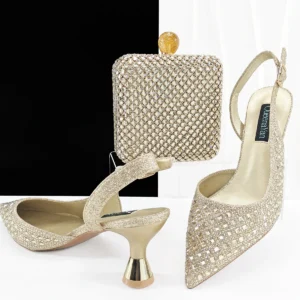 Women Italian Shoes And Bag Set - Image 5