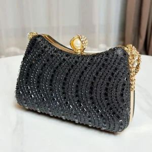 Luxury Gold Silver Blue Small Clutch For Women - Image 2