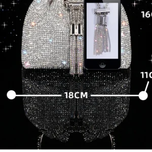 Silver Designer Diamond Handbags - Image 3