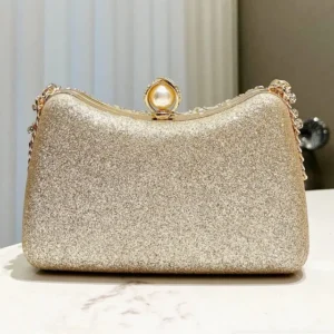 Luxury Gold Silver Blue Small Clutch For Women - Image 3
