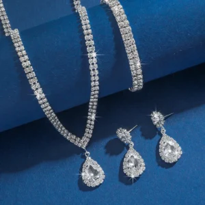 Necklace Earrings Bracelet Jewelry Set - Image 5
