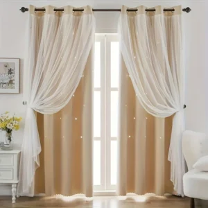 Blue Curtains Double Layer Curtains - Image 3