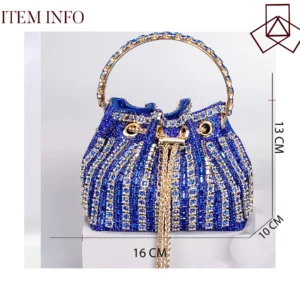 Royal Gold Blue High Heels - Image 8
