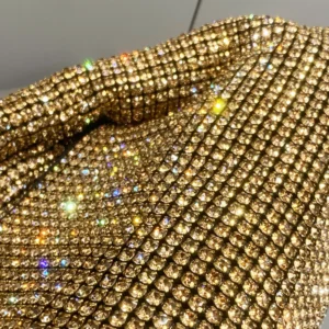 Shiny Crystal Clutch purse bucket Shoulder bag - Image 4