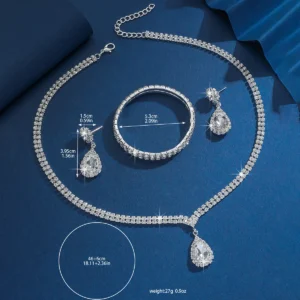 Necklace Earrings Bracelet Jewelry Set - Image 6
