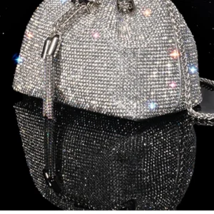 Silver Designer Diamond Handbags - Image 6