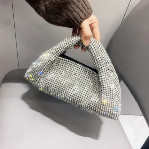 Shiny Crystal Clutch purse bucket Shoulder bag - Image 7