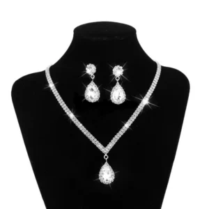 Necklace Earrings Bracelet Jewelry Set - Image 2
