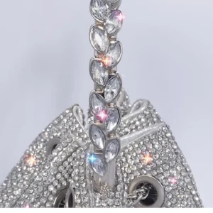 Silver Designer Diamond Handbags - Image 8
