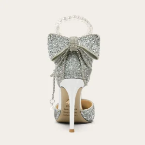 women's fine heel pearl line - Image 5