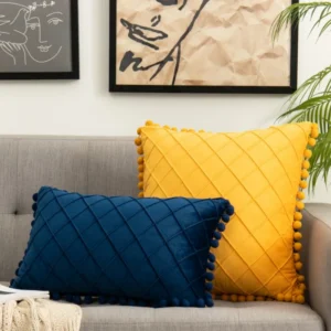 Velvet Lumbar Throw Pillow Covers - Image 15