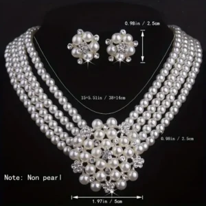 necklace earring jewelry set, - Image 2