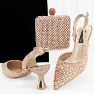 Women Italian Shoes And Bag Set - Image 6
