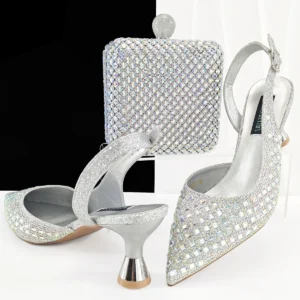 Women Italian Shoes And Bag Set - Image 3