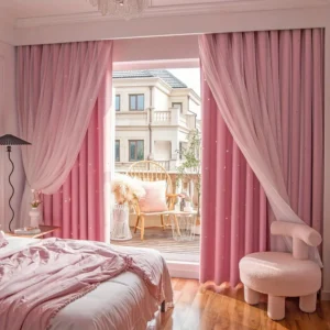 Blue Curtains Double Layer Curtains - Image 5