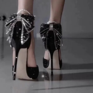 women's fine heel pearl line - Image 1